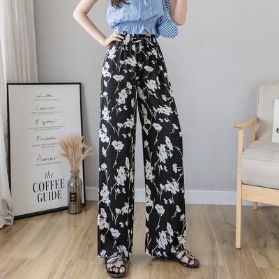 Női hosszú, széles nadrág gumival és megkötővel