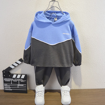 Napi gyerekkészlet fiúknak - kétrészes blúz kapucnival + nadrág