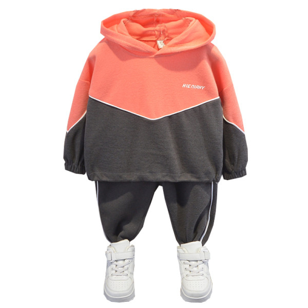 Napi gyerekkészlet fiúknak - kétrészes blúz kapucnival + nadrág