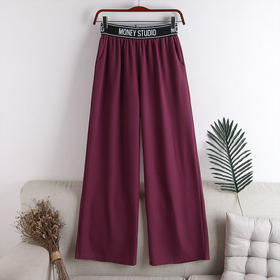 Női nadrág gumival és felirattal - egyenes modell