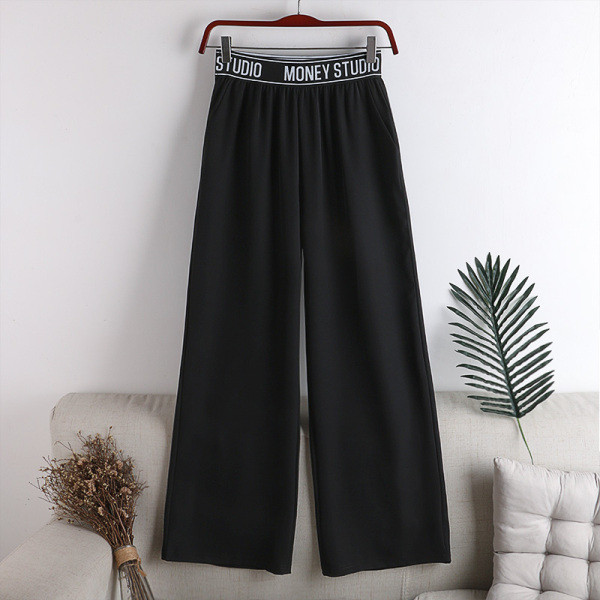 Női nadrág gumival és felirattal - egyenes modell