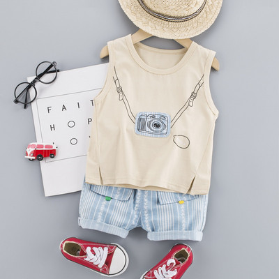 Μοντέρνο παιδικό σετ μπλούζα και σορτς - δύο μοντέλα