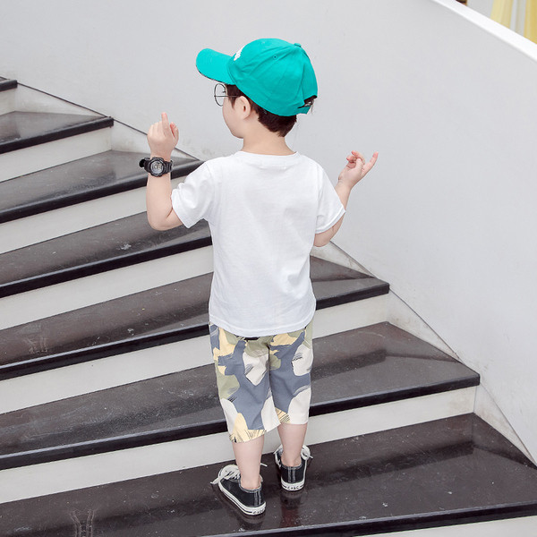 Gyermek póló szett rövid ujjal és 3/4-es nadrággal