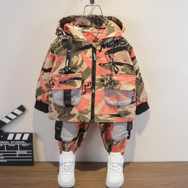 Bērnu komplekts zēniem ar divdaļīgu rakstu