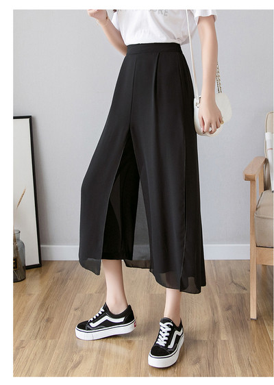 Sieviešu bikses ar augstu vidukli un 7/8 garumu