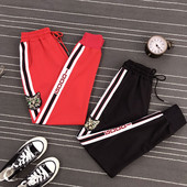 Ikdienas sieviešu bikses ar saitēm, izšuvumiem un fliteriem