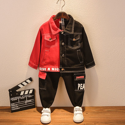 Új modell gyerek szett fiú kabát + nadrág fiúknak