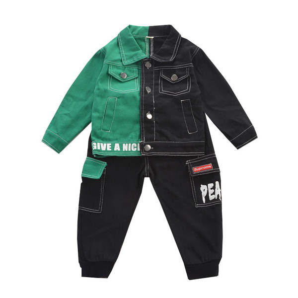 Új modell gyerek szett fiú kabát + nadrág fiúknak