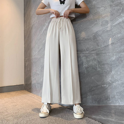 Moodsad naiste pikad laiad elastse vöökohaga püksid