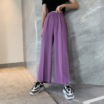 Moodsad naiste pikad laiad elastse vöökohaga püksid