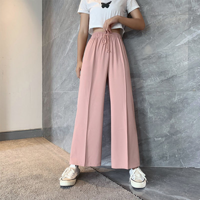 Moodsad naiste pikad laiad elastse vöökohaga püksid