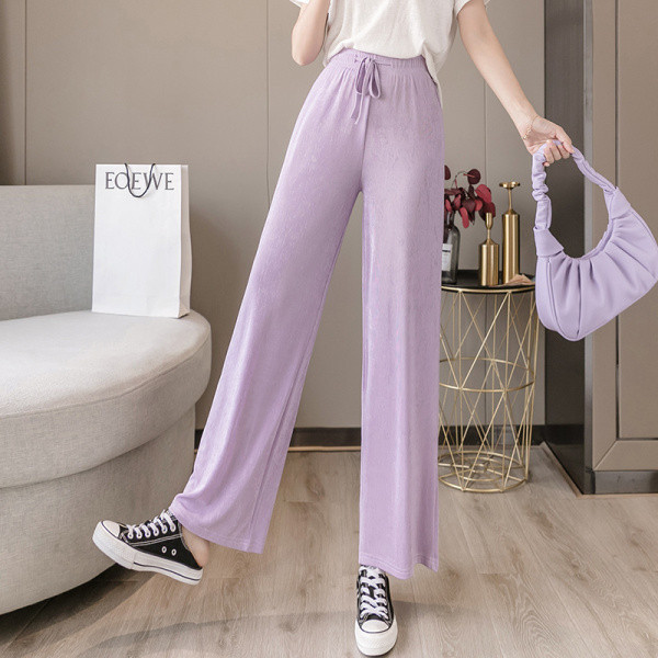 Női nadrág elasztikus derékkal - széles modell