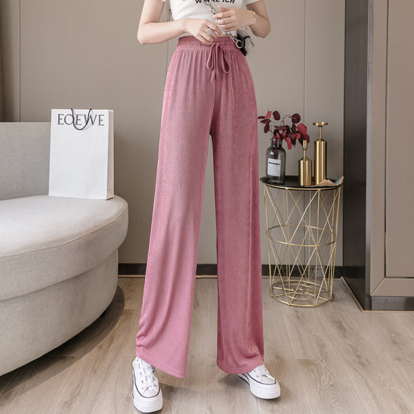 Női nadrág elasztikus derékkal - széles modell