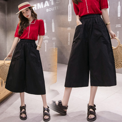 Női nadrág új modell magas derékkal és zsebekkel