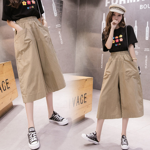 Női nadrág új modell magas derékkal és zsebekkel