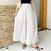 Női nadrág elasztikus magas derékkal