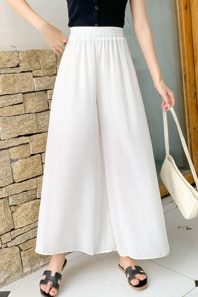 Női nadrág elasztikus magas derékkal