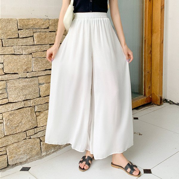 Női nadrág elasztikus magas derékkal