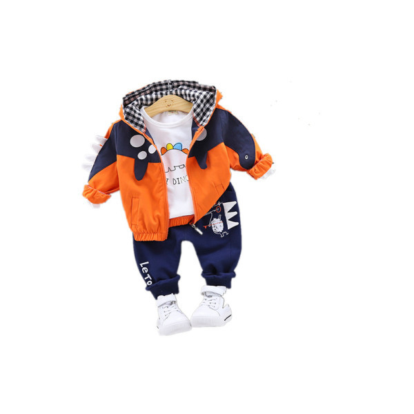 Vaikiškas trijų dalių komplektas - švarkas, palaidinė ir kelnės tinka berniukui