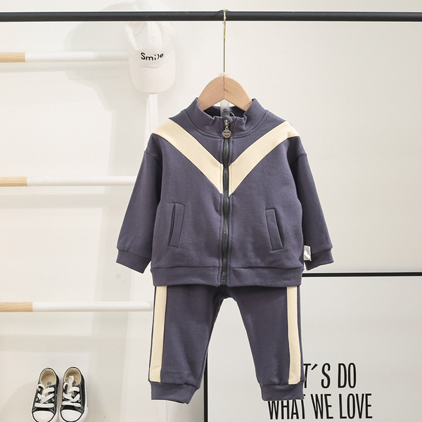 Napi gyerekkészlet fiúknak, két részből áll, narancssárga és szürke színben