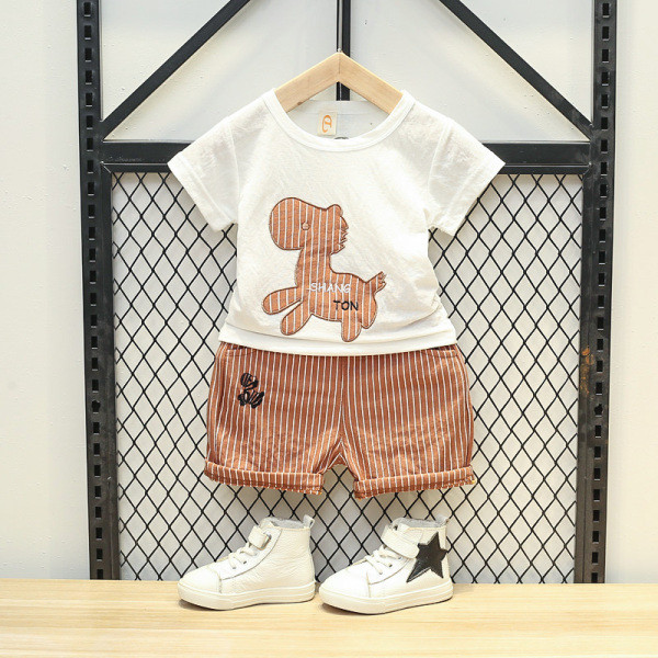 Päevane lastekomplekt poistele pluus + triibulised püksid