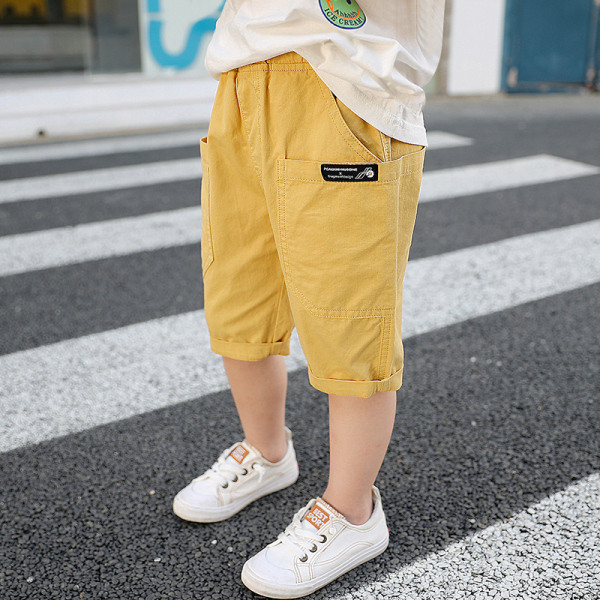 Gyerek 3/4-es nadrág fiúknak zsebbel, gumival