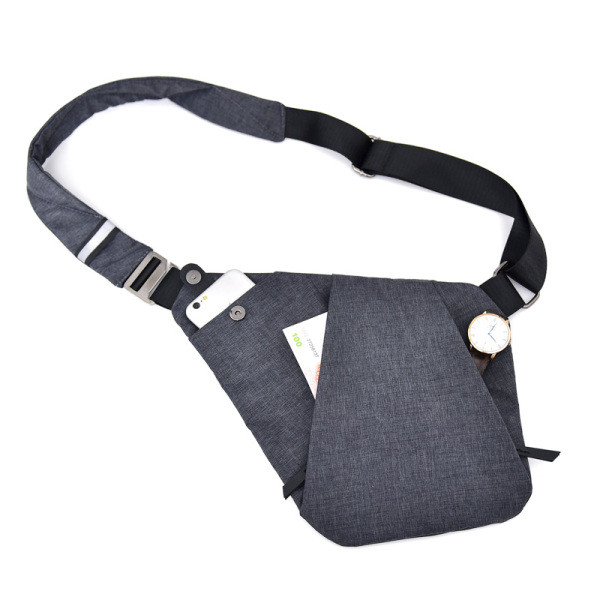 Férfi mindennapi válltáska cipzárral