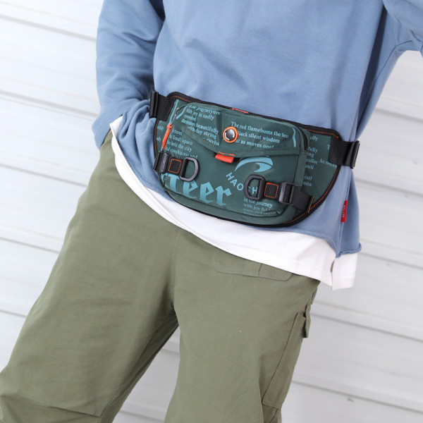 Geanta de zi cu zi pentru barbati din textile cu fermoar si maner lung