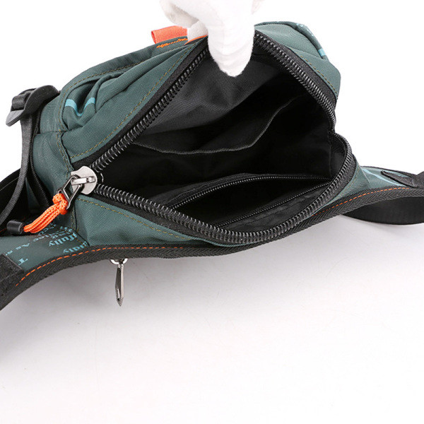 Geanta de zi cu zi pentru barbati din textile cu fermoar si maner lung