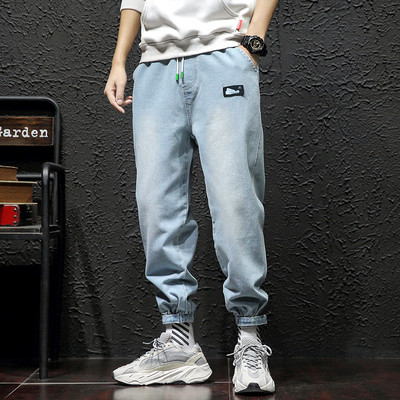 Blugi lungi casual de barbati cu buzunare si elastic la glezna