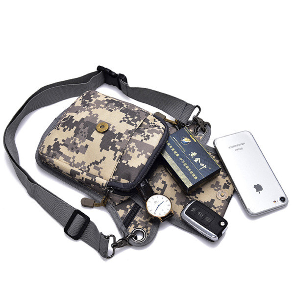 Kaasaegne pika sangaga meeste kamuflaažikott