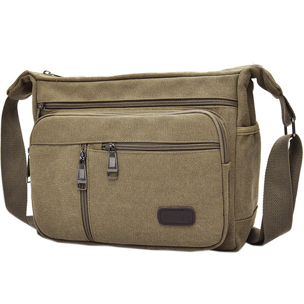 Férfi alkalmi táska hosszú textil fogantyúval