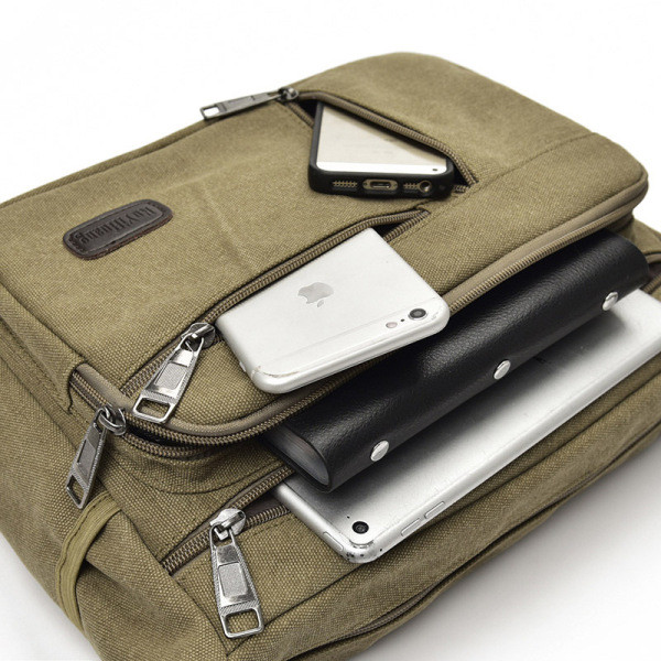 Férfi alkalmi táska hosszú textil fogantyúval