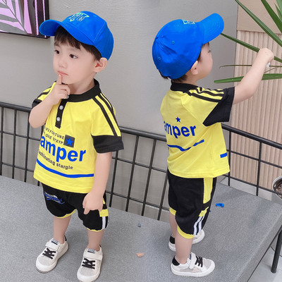 Új modell gyerek blúz szett gombokkal és rövidnadrággal