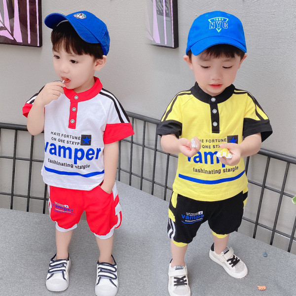 Új modell gyerek blúz szett gombokkal és rövidnadrággal