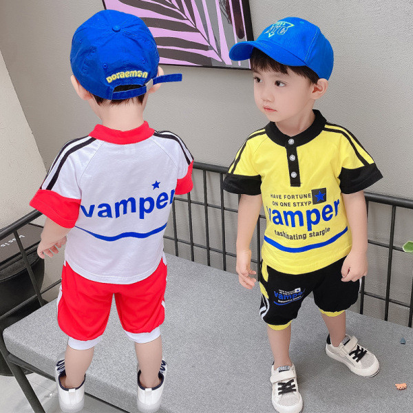 Új modell gyerek blúz szett gombokkal és rövidnadrággal