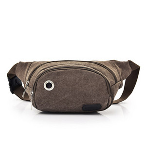 Férfi mindennapi táska cipzárral és textil fogantyúval