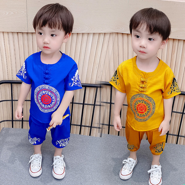 Laste komplekt 7/8 pükstest ja nööpidega pluusist