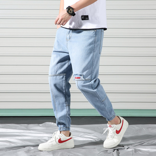 Meeste vabaaja teksad pahkluu ja tõmblukuga