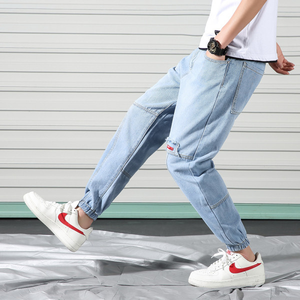 Meeste vabaaja teksad pahkluu ja tõmblukuga