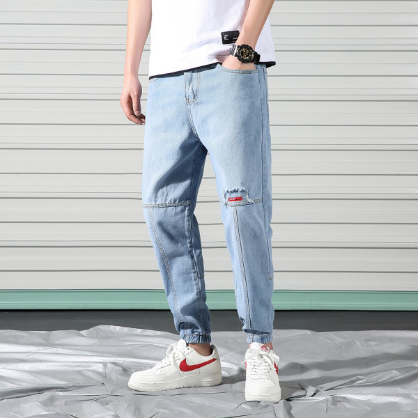 Meeste vabaaja teksad pahkluu ja tõmblukuga