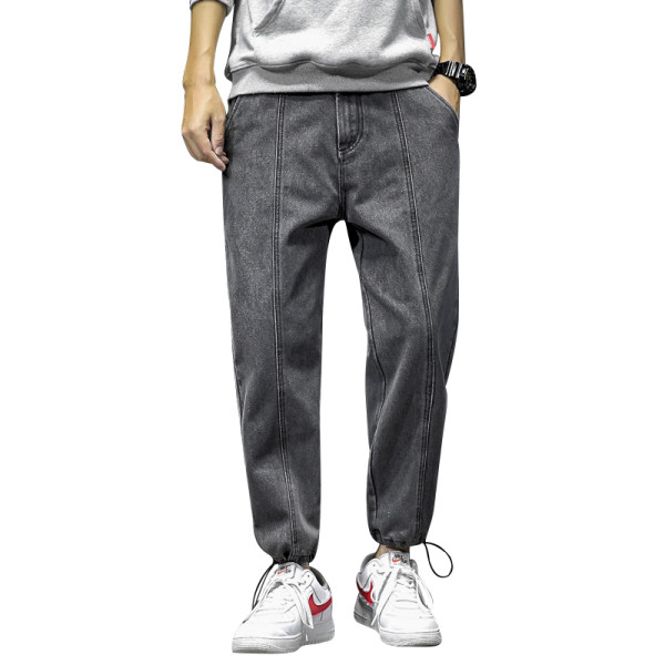 Lezser férfi hosszú farmer széles modell, bokánál gumival