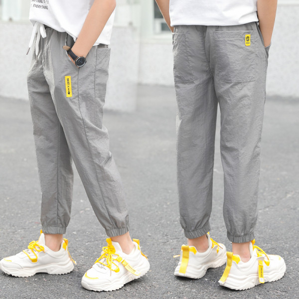 Laisvalaikės vaikiškos ilgos kelnės berniukams su kišenėmis