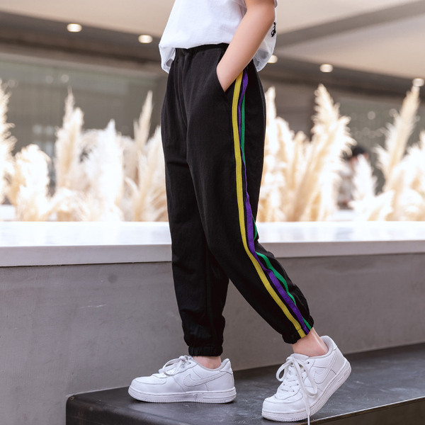 Alkalmi gyerek hosszú nadrág szegéllyel és gumival