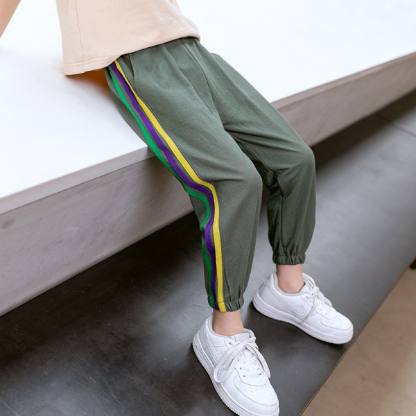 Alkalmi gyerek hosszú nadrág szegéllyel és gumival