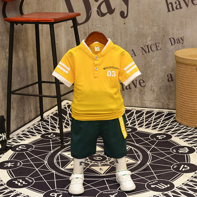 Új modell gyerek szett alacsony galléros blúzhoz + rövidnadrág