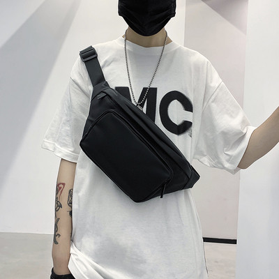 Модерна мъжка чанта през рамото с цип 