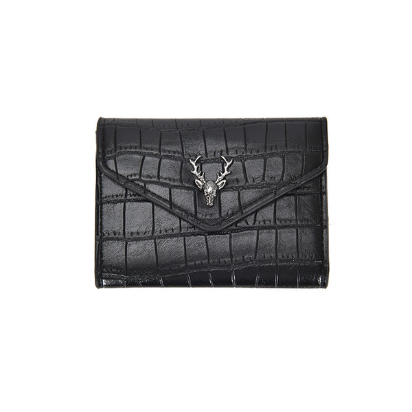 Eko-nahast naiste rahakott, millel on hirve kujuline metallkaunistus