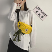 Sport-alkalmi női táska derékra, színes hímzéssel