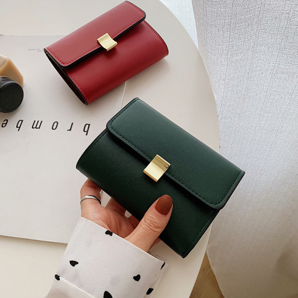 Sima modell női pénztárca eko bőrből, fém rögzítéssel